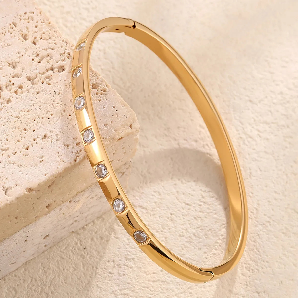 Nazakat Waterproof Gold Plated CZ Bracelet – Stylish Stainless Steel Jewelry for Women