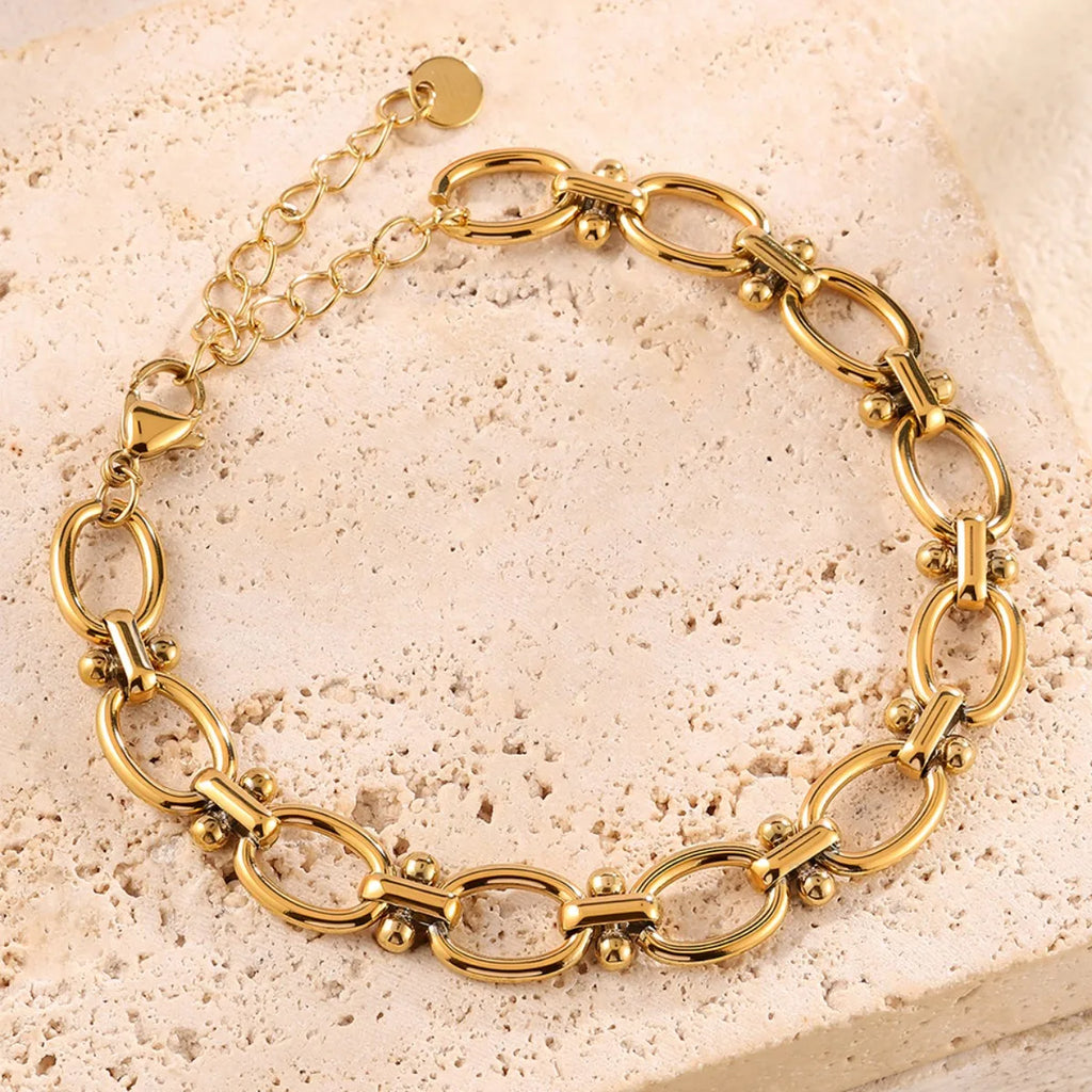 Nazakat Waterproof Gold Plated CZ Bracelet – Stylish Stainless Steel Jewelry for Women