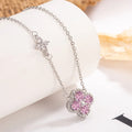 925 Sterling Silver Lucky Four-leaf Clover Pendant Necklace For Women Choker Chain Wedding Party mother's day Jewelry Gift